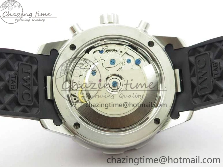 MIROTIME 0327 Aquatimer Chrono IW376702 SS BLS 1:1 Best Edition Black Dial on Black Rubber Strap A WellDesigned 7105